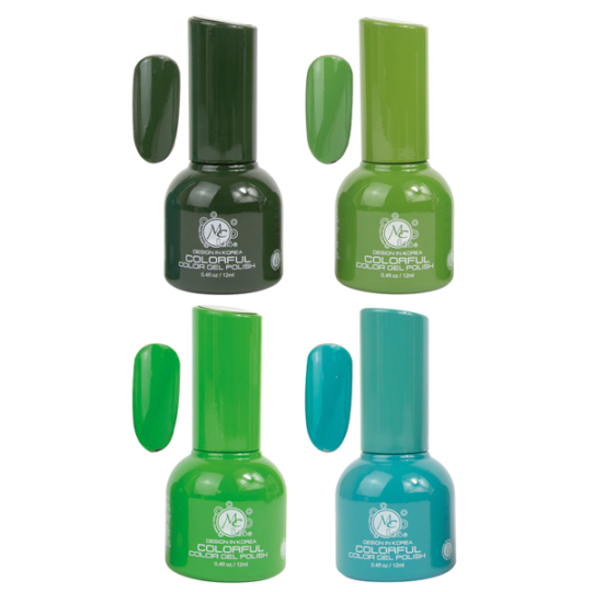 MC colorful coleccion gel J green life 4 pz