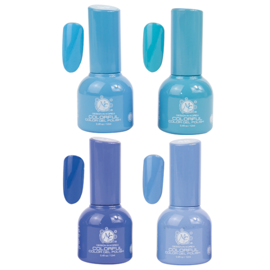 MC colorful coleccion gel L ocean blue 4 pz