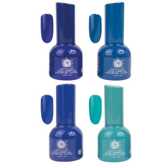 MC colorful coleccion gel M ocean blues 4 pz