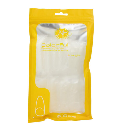 MC colorful tips almond press on sun light 600 pz