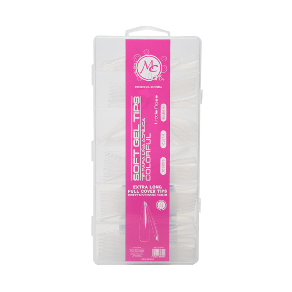 Tips stiletto xxl luna completa 240 pz little rose