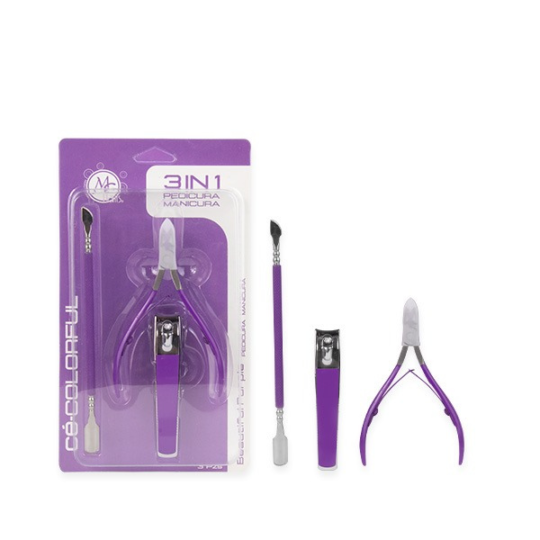 MC colorful set manicura 3 en 1 beautiful purple