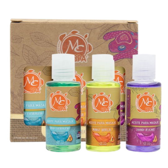 MC kit aceite masajes 3 pz
