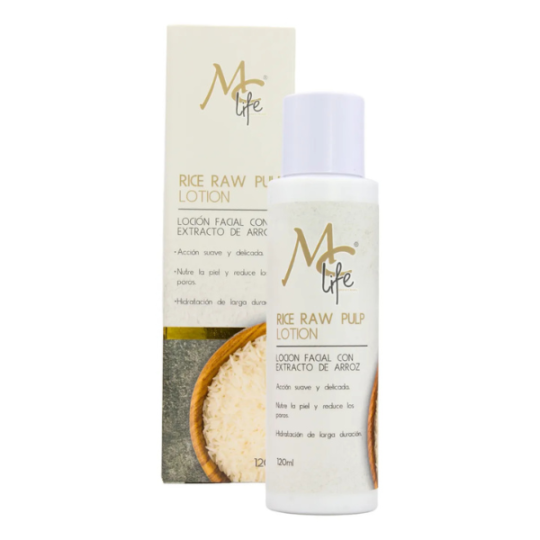 MC life locion facial con extracto de arroz 120 ml